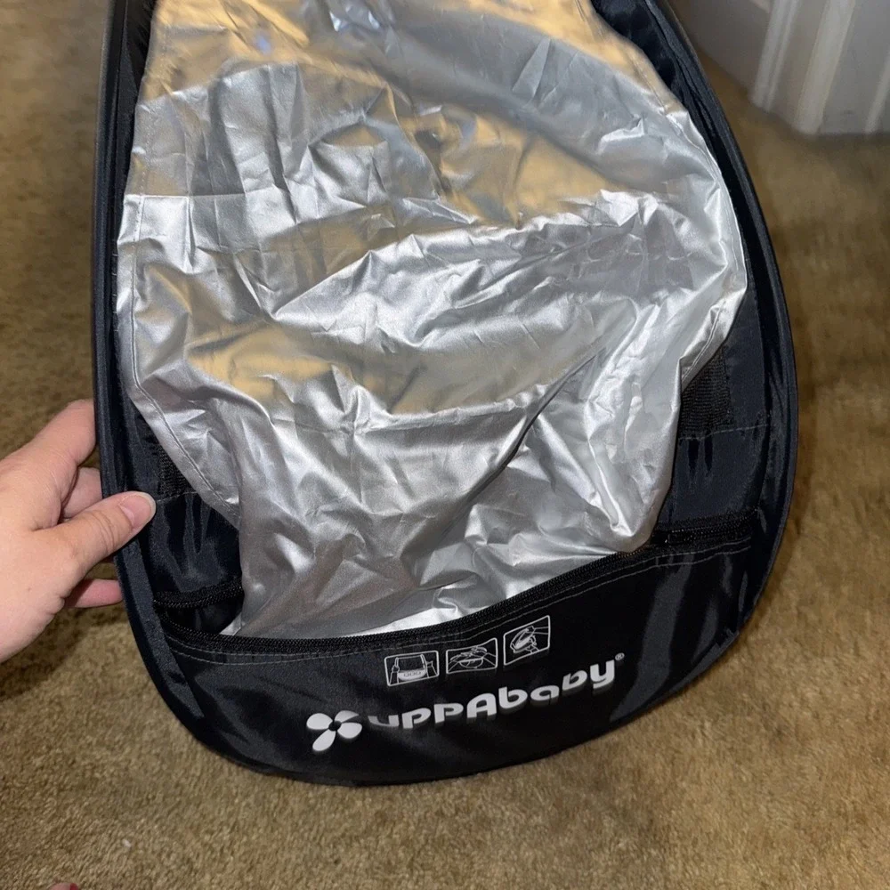 UPPAbaby Cabana Mesh Carseat Cover Black EUC All Weather Universal Car Seat Fit